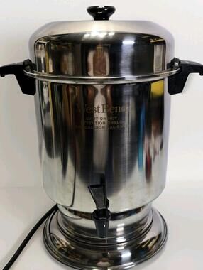 Vintage Electric Coffee Urn Stainless Steel Hot Beverage Dispenser Tested Workin